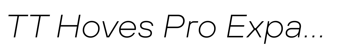 TT Hoves Pro Expanded ExtraLight Italic